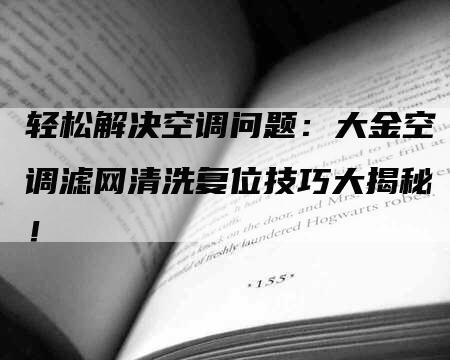 轻松解决空调问题：大金空调滤网清洗复位技巧大揭秘！